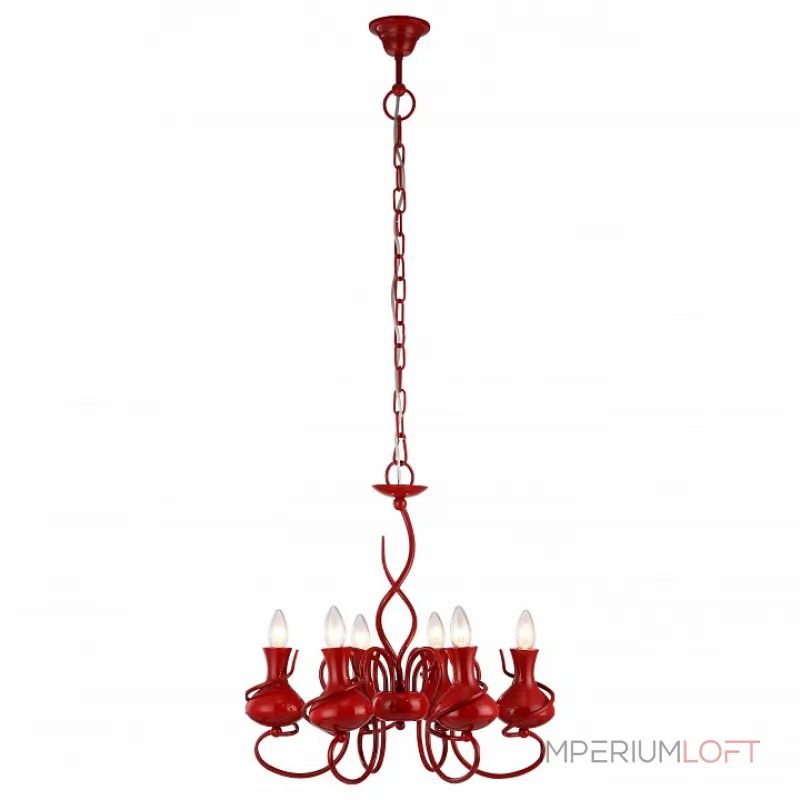 Подвесная люстра Arte Lamp Vaso A6819LM-6RD Подвесная люстра Arte Lamp Vaso A6819LM-6RD