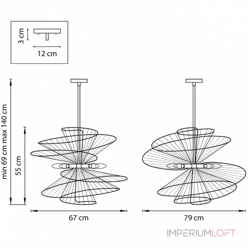 Люстра на штанге Lightstar Zeta 728183 
