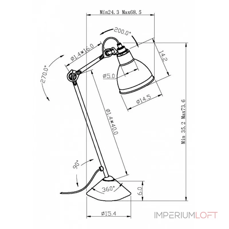 Настольная лампа офисная Lightstar Loft 765917 Цвет арматуры черный Цвет плафонов черный от ImperiumLoft