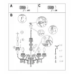 Подвесная люстра Cuimbra I 63110-6 Globo