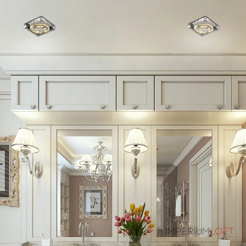 Встраиваемый светильник Novotech Aqua 369882 Цвет арматуры серебро Цвет плафонов золото от ImperiumLoft