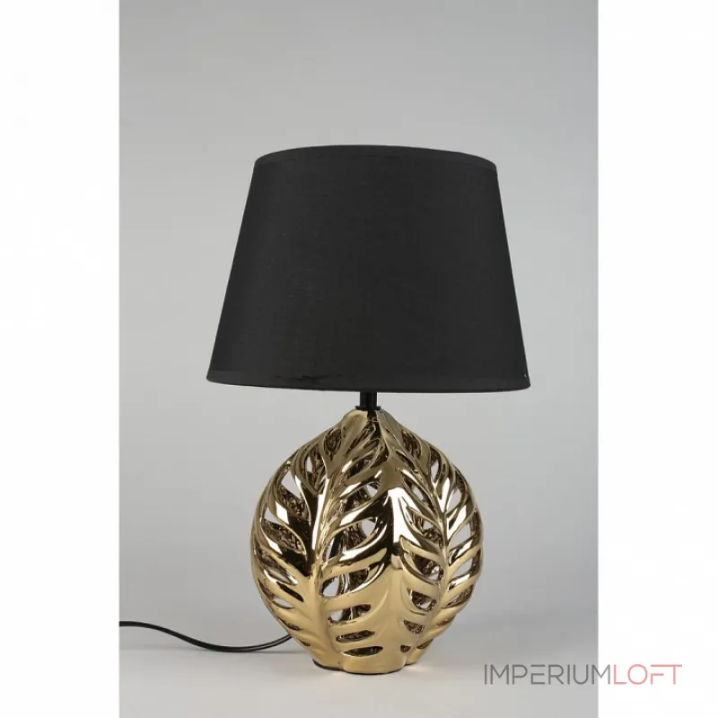 Настольная лампа декоративная Omnilux Murci OML-19514-01 Цвет арматуры золото Цвет плафонов черный от ImperiumLoft