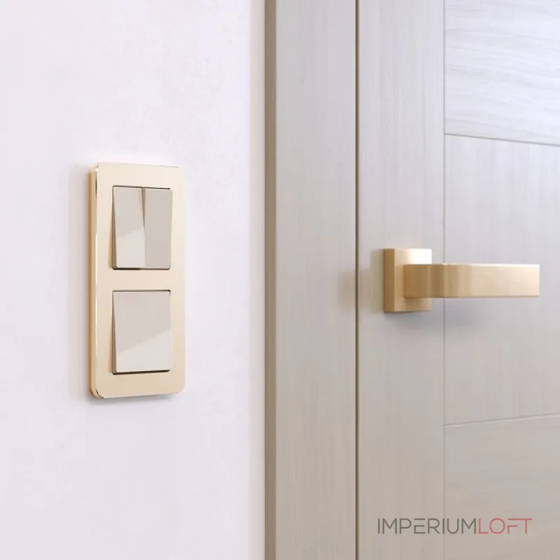 Рамка на 2 поста Werkel Platinum шампань W0022611 от ImperiumLoft