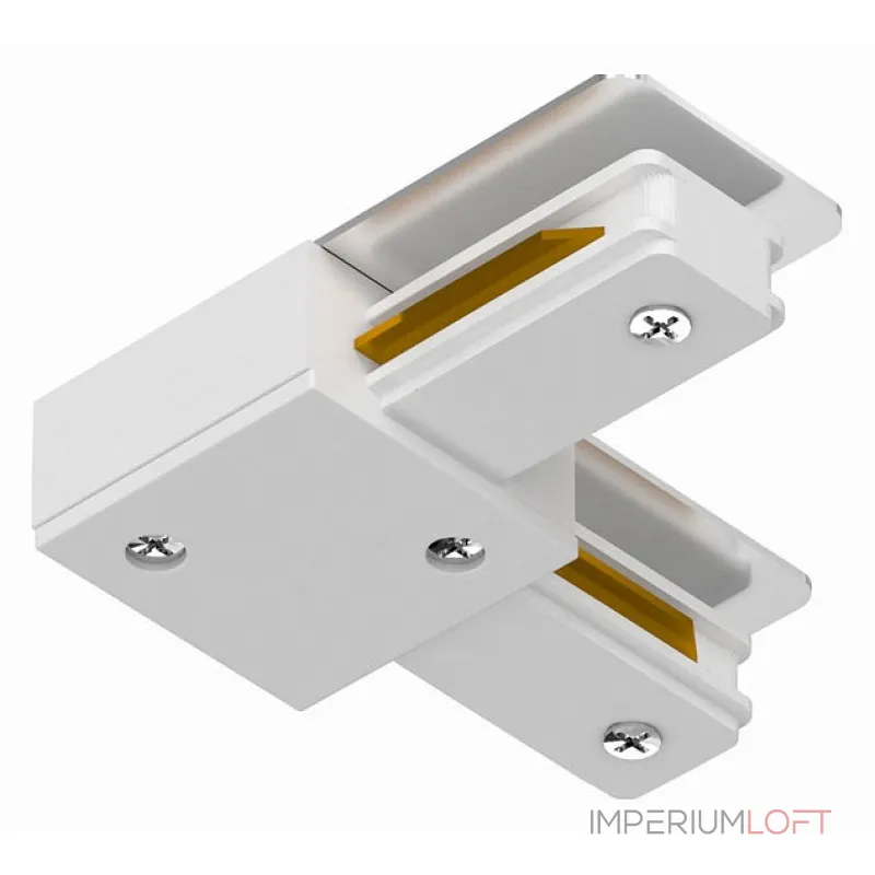 Соединитель с токопроводом угловой L-образный для треков Arte Lamp Track Accessories A120033 Цвет арматуры белый Цвет плафонов коричневый от ImperiumLoft