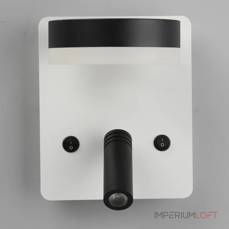 Бра с подсветкой Omnilux Sorano OML-10911-02 Цвет арматуры белый Цвет плафонов черно-белый от ImperiumLoft Бра с подсветкой Omnilux Sorano OML-10911-02 Цвет арматуры белый Цвет плафонов черно-белый от ImperiumLoft