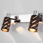 Бра Eurosvet Fente 20090/2 черный/хром Цвет плафонов золото Цвет арматуры черный от ImperiumLoft