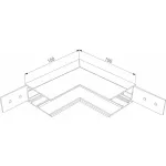Соединитель угловой внутренний для треков накладных Elektrostandard Slim Magnetic 85091/11 от ImperiumLoft