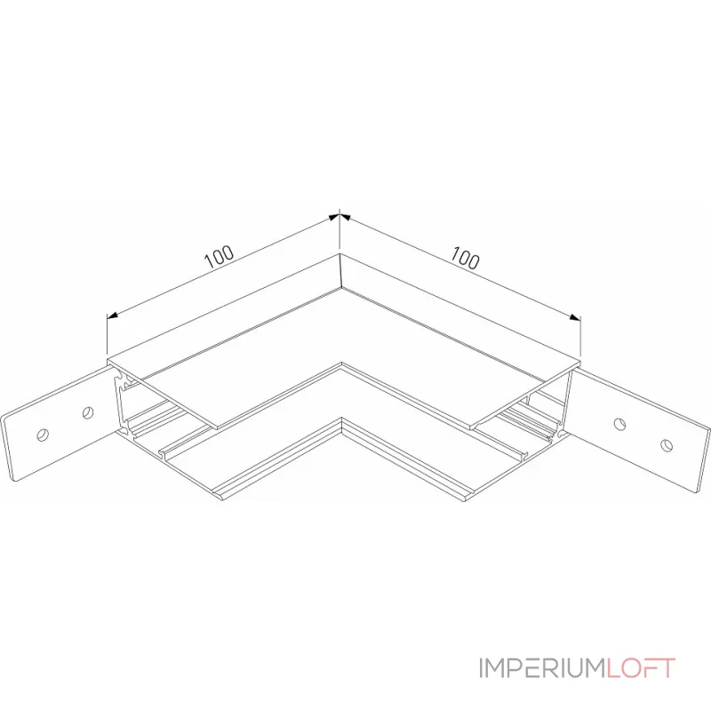 Соединитель угловой внутренний для треков накладных Elektrostandard Slim Magnetic 85091/11 от ImperiumLoft