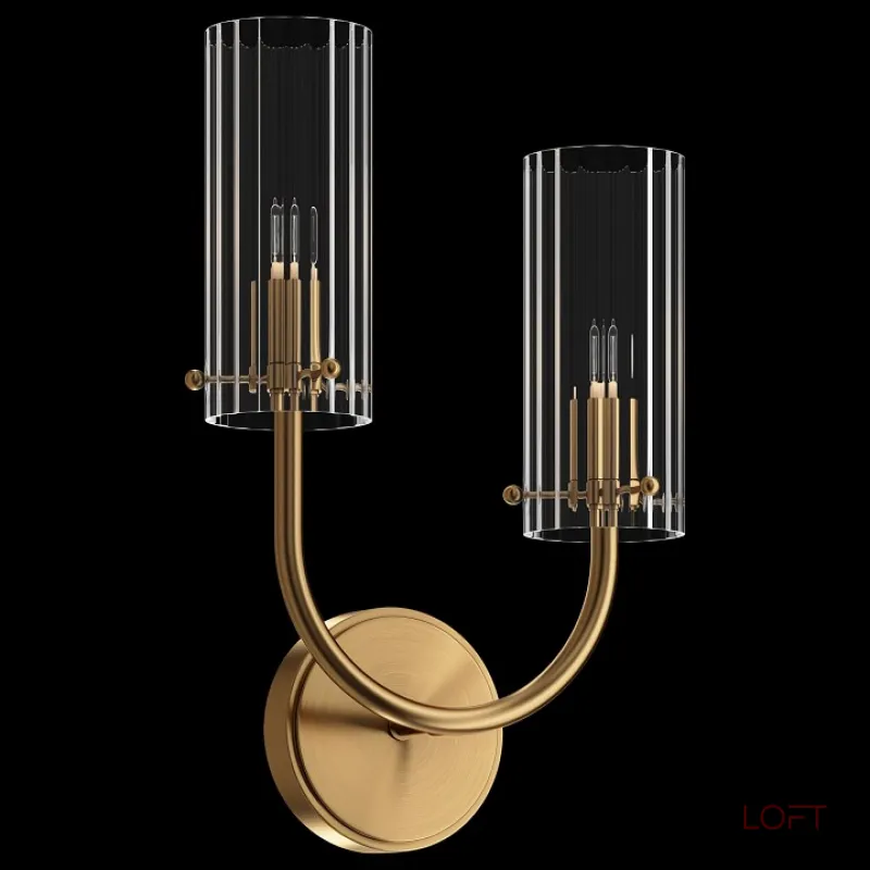 Бра Maytoni Arco MOD223WL-02BS Цвет арматуры латунь Цвет плафонов прозрачный от ImperiumLoft