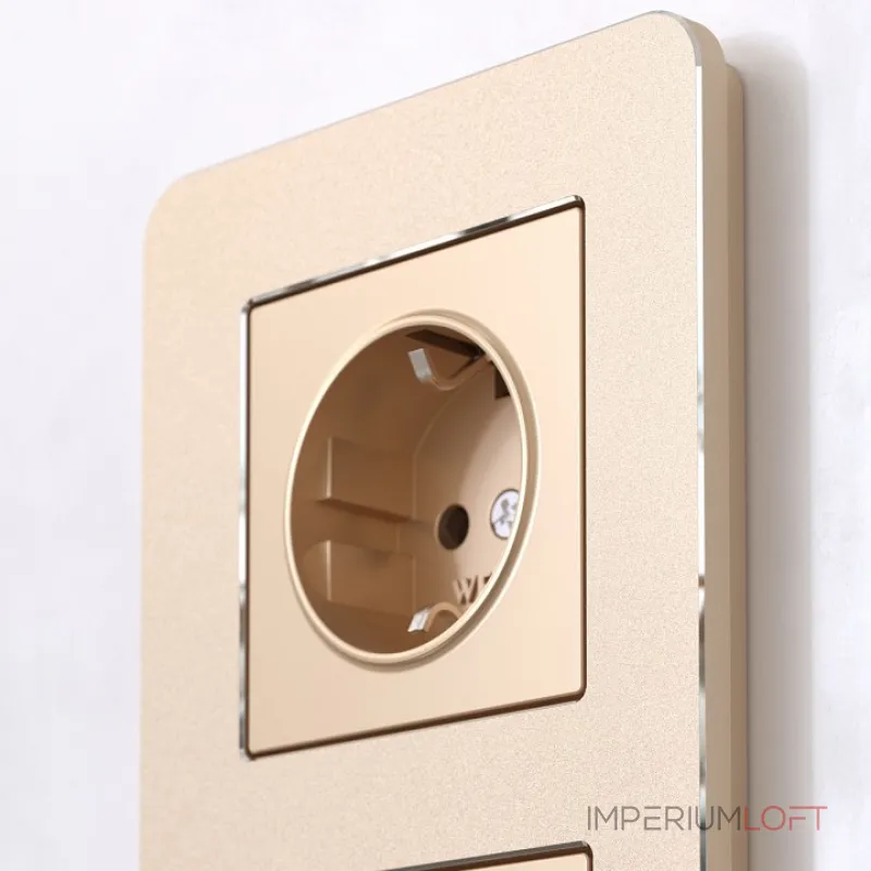 Рамка на 2 поста Werkel Platinum шампань W0022611 от ImperiumLoft