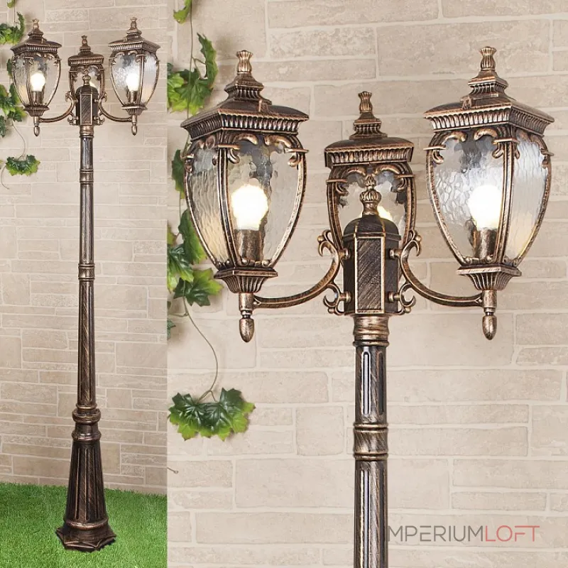 Фонарный столб Elektrostandard Andromeda Andromeda F/3 (GLYF-8024F/3) черное золото от ImperiumLoft Фонарный столб Elektrostandard Andromeda Andromeda F/3 (GLYF-8024F/3) черное золото от ImperiumLoft