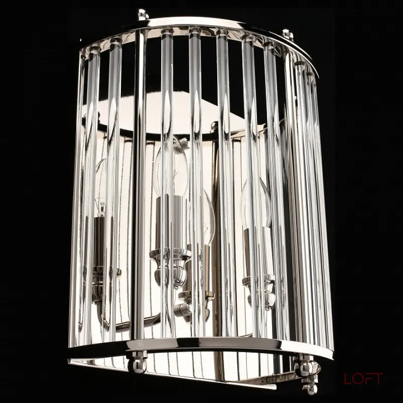 Накладной светильник Aployt Joanna APL.726.01.02 Цвет арматуры никель Цвет плафонов прозрачный от ImperiumLoft