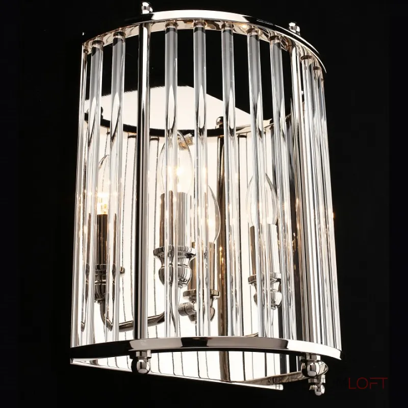 Накладной светильник Aployt Joanna APL.726.01.02 Цвет арматуры никель Цвет плафонов прозрачный от ImperiumLoft