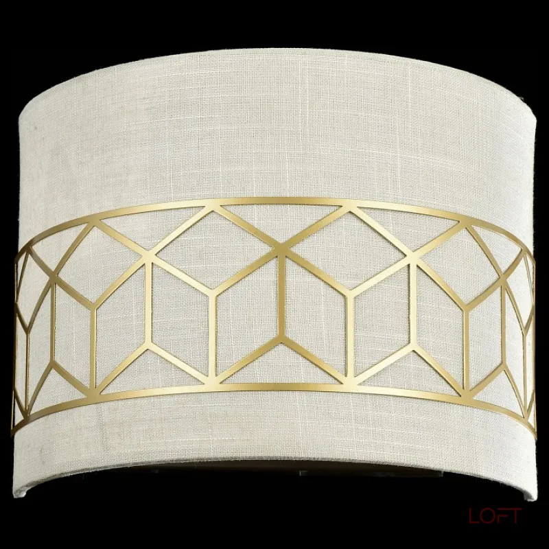 Накладной светильник Maytoni Messina H223-WL-02-G Цвет арматуры золото Цвет плафонов кремовый от ImperiumLoft