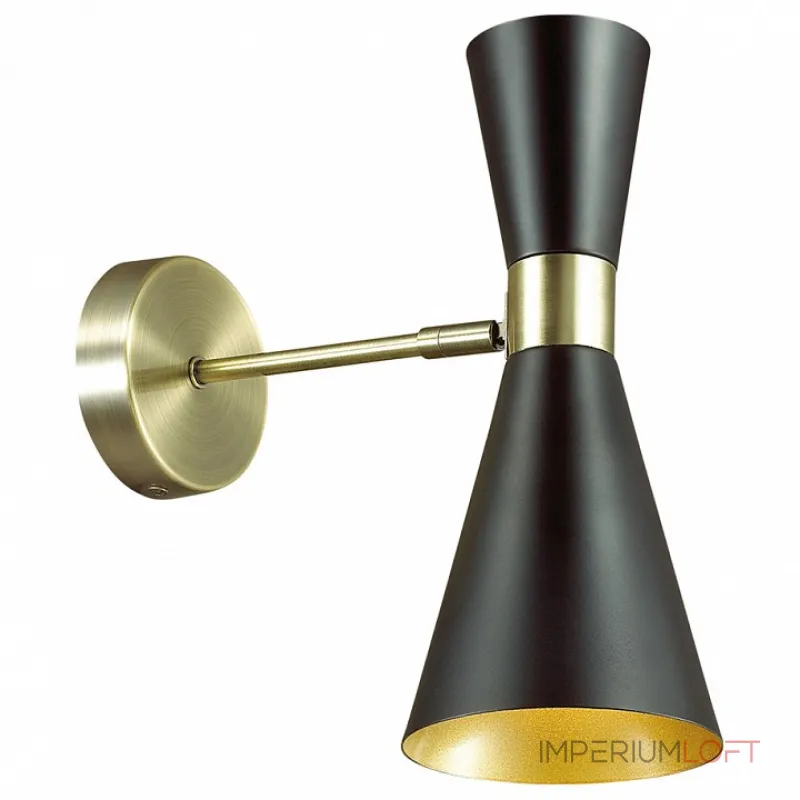 Бра Lumion Quinn 3662/1W Цвет арматуры бронза Цвет плафонов черный от ImperiumLoft