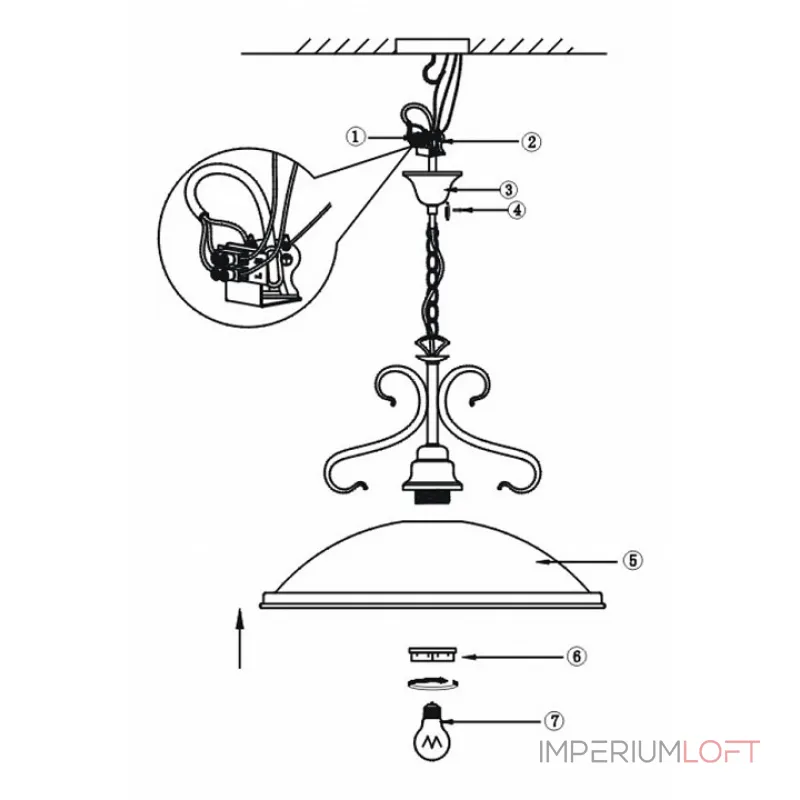 Подвесной светильник Globo Sassari 6905