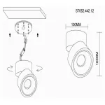 Светильник на штанге ST-Luce ST652 ST652.442.12 Цвет арматуры Черный Цвет плафонов Черный от ImperiumLoft