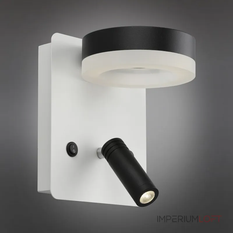 Бра с подсветкой Omnilux Sorano OML-10911-02 Цвет арматуры белый Цвет плафонов черно-белый от ImperiumLoft Бра с подсветкой Omnilux Sorano OML-10911-02 Цвет арматуры белый Цвет плафонов черно-белый от ImperiumLoft