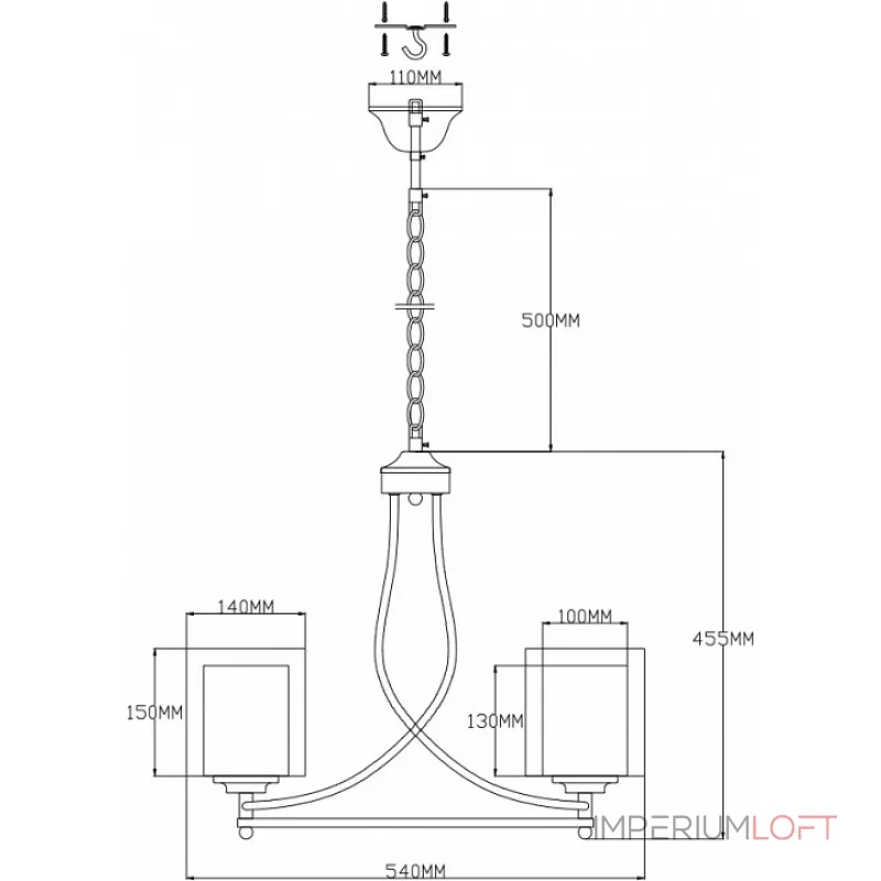 Подвесная люстра Moderli Maximilian V2521-3P Подвесная люстра Moderli Maximilian V2521-3P