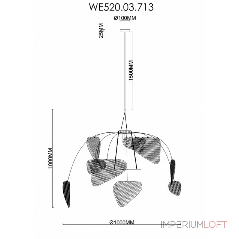 Подвесной светильник Wertmark Palma WE520.03.713