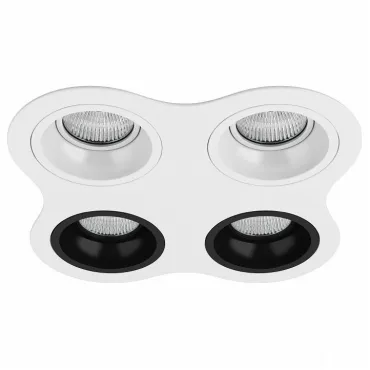 Встраиваемый светильник Lightstar Domino D64606060707 цвет арматуры черно-белый