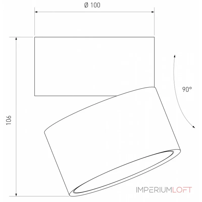 Накладной светильник Elektrostandard DLR031 15W 4200K a050528 Цвет арматуры черный Цвет плафонов золото от ImperiumLoft