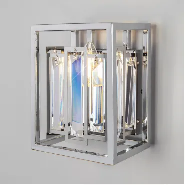 Настенный светильник с хрусталем 312/1 хром Настенный светильник с хрусталем 312/1 хром