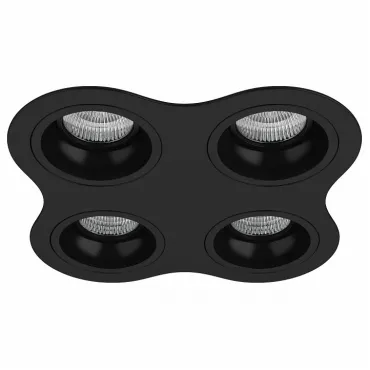 Встраиваемый светильник Lightstar Domino D64707070707 цвет арматуры черный