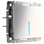 Выключатель проходной одноклавишный с подсветкой без рамки Werkel W111 5 W1112102 Цвет арматуры никель от ImperiumLoft