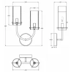 Бра Maytoni Arco MOD223WL-02BS Цвет арматуры латунь Цвет плафонов прозрачный от ImperiumLoft