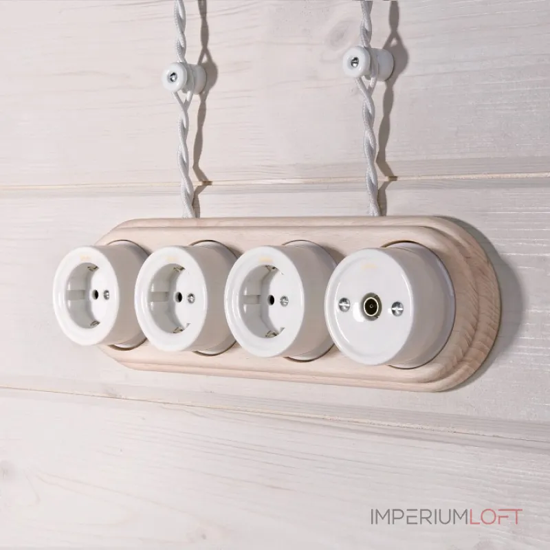 Провод электрический Werkel белый Ретро W6452201 от ImperiumLoft Провод электрический Werkel белый Ретро W6452201 от ImperiumLoft