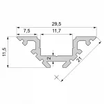 Профиль накладной  Deko-Light AV-01-10 970401 Цвет арматуры серебро от ImperiumLoft