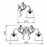 Бра Maytoni Vintage ARM420-02-R Цвет арматуры бронза Цвет плафонов белый от ImperiumLoft