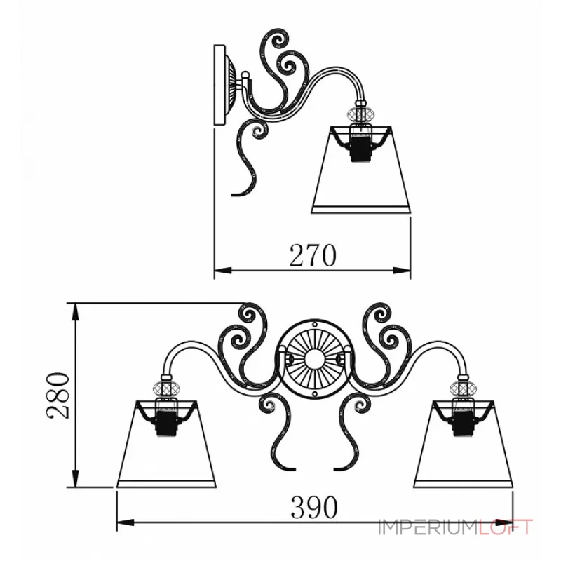 Бра Maytoni Vintage ARM420-02-R Цвет арматуры бронза Цвет плафонов белый от ImperiumLoft Бра Maytoni Vintage ARM420-02-R Цвет арматуры бронза Цвет плафонов белый от ImperiumLoft
