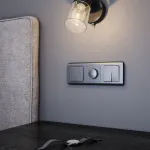 Выключатель проходной двухклавишный без рамки Werkel графит рифленый W1122004 от ImperiumLoft