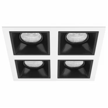 Встраиваемый светильник Lightstar Domino D54607070707 цвет арматуры черно-белый