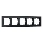 Рамка на 5 постов Werkel черный,стекло W0051108 от ImperiumLoft