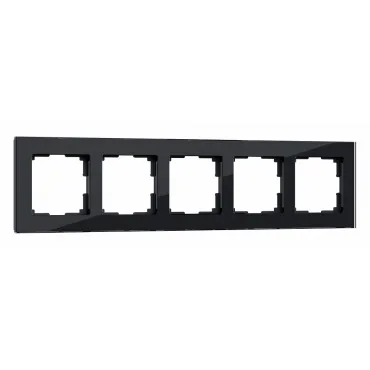 Рамка на 5 постов Werkel черный,стекло W0051108 Рамка на 5 постов Werkel черный,стекло W0051108