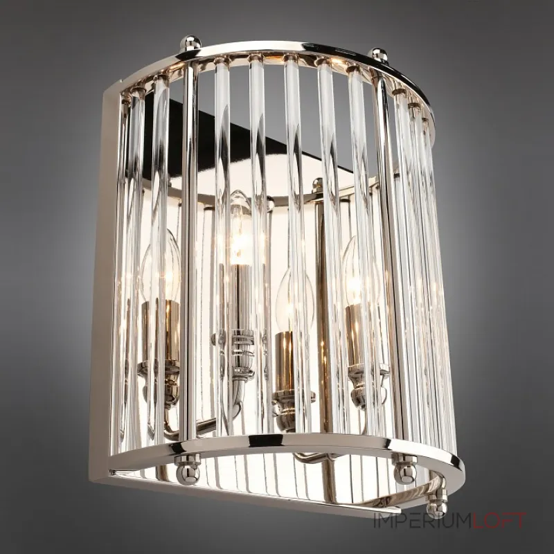 Накладной светильник Aployt Joanna APL.726.01.02 Цвет арматуры никель Цвет плафонов прозрачный от ImperiumLoft