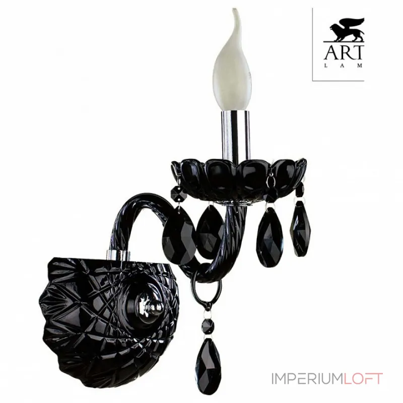 Бра Arte Lamp Teatro A3964AP-1BK Цвет арматуры хром Цвет плафонов черный от ImperiumLoft Бра Arte Lamp Teatro A3964AP-1BK Цвет арматуры хром Цвет плафонов черный от ImperiumLoft
