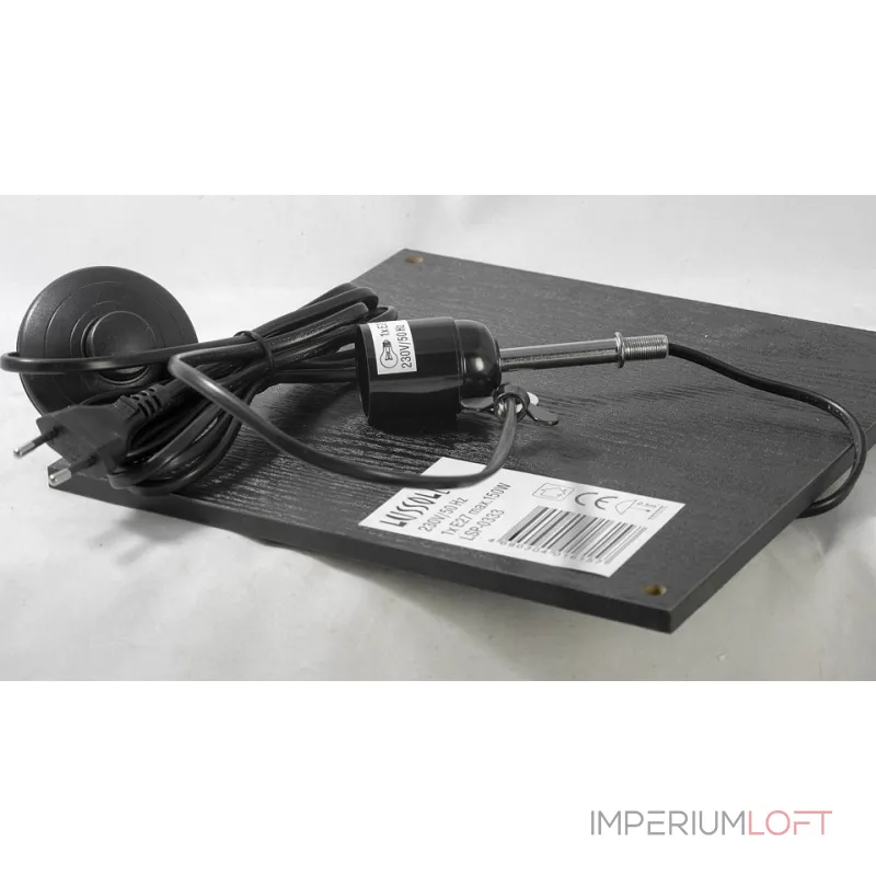 Торшер с полкой LGO Woodruff LSP-0333 Цвет арматуры черный Цвет плафонов кремовый от ImperiumLoft