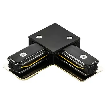 Соединитель с токопроводом угловой L-образный для треков Lightstar Barra 502127 Цвет арматуры черный