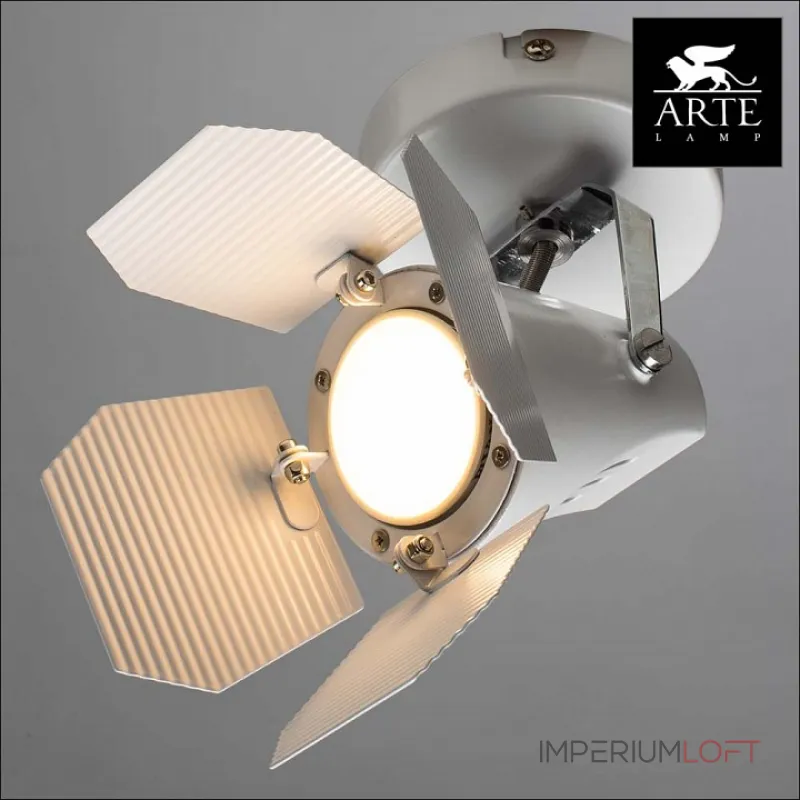 Спот Arte Lamp Cinema A3092AP-1WH Цвет арматуры белый Цвет плафонов белый от ImperiumLoft