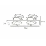 Встраиваемый светильник Donolux DL18461 DL18461/02WW-White SQ Dim от ImperiumLoft