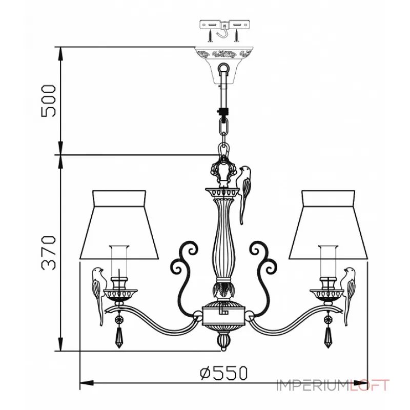 Подвесная люстра Maytoni ARM013-05-W