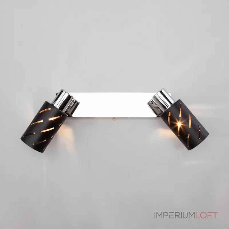 Бра Eurosvet Fente 20090/2 черный/хром Цвет плафонов золото Цвет арматуры черный от ImperiumLoft Бра Eurosvet Fente 20090/2 черный/хром Цвет плафонов золото Цвет арматуры черный от ImperiumLoft