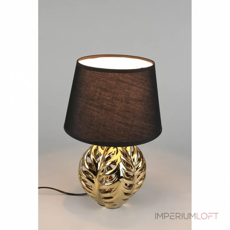 Настольная лампа декоративная Omnilux Murci OML-19514-01 Цвет арматуры золото Цвет плафонов черный от ImperiumLoft
