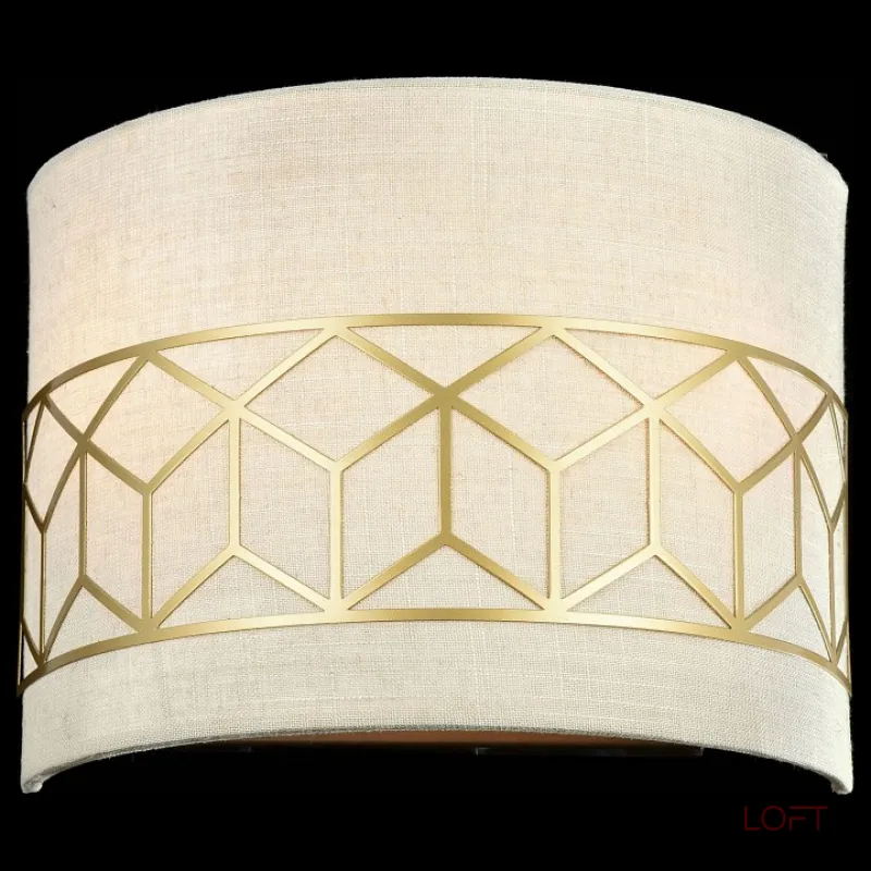 Накладной светильник Maytoni Messina H223-WL-02-G Цвет арматуры золото Цвет плафонов кремовый от ImperiumLoft