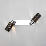 Бра Eurosvet Fente 20090/2 черный/хром Цвет плафонов золото Цвет арматуры черный от ImperiumLoft