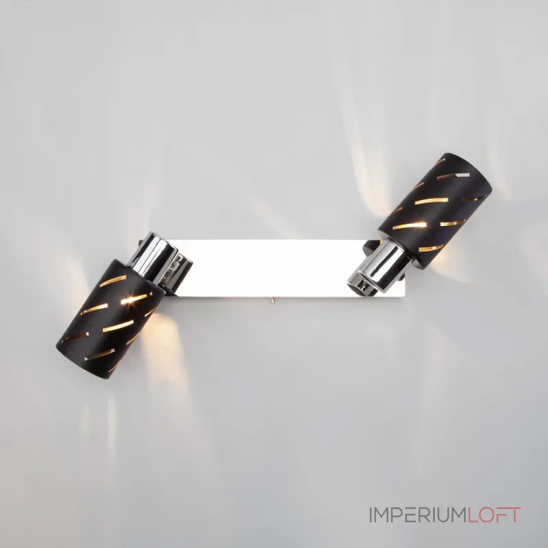 Бра Eurosvet Fente 20090/2 черный/хром Цвет плафонов золото Цвет арматуры черный от ImperiumLoft Бра Eurosvet Fente 20090/2 черный/хром Цвет плафонов золото Цвет арматуры черный от ImperiumLoft